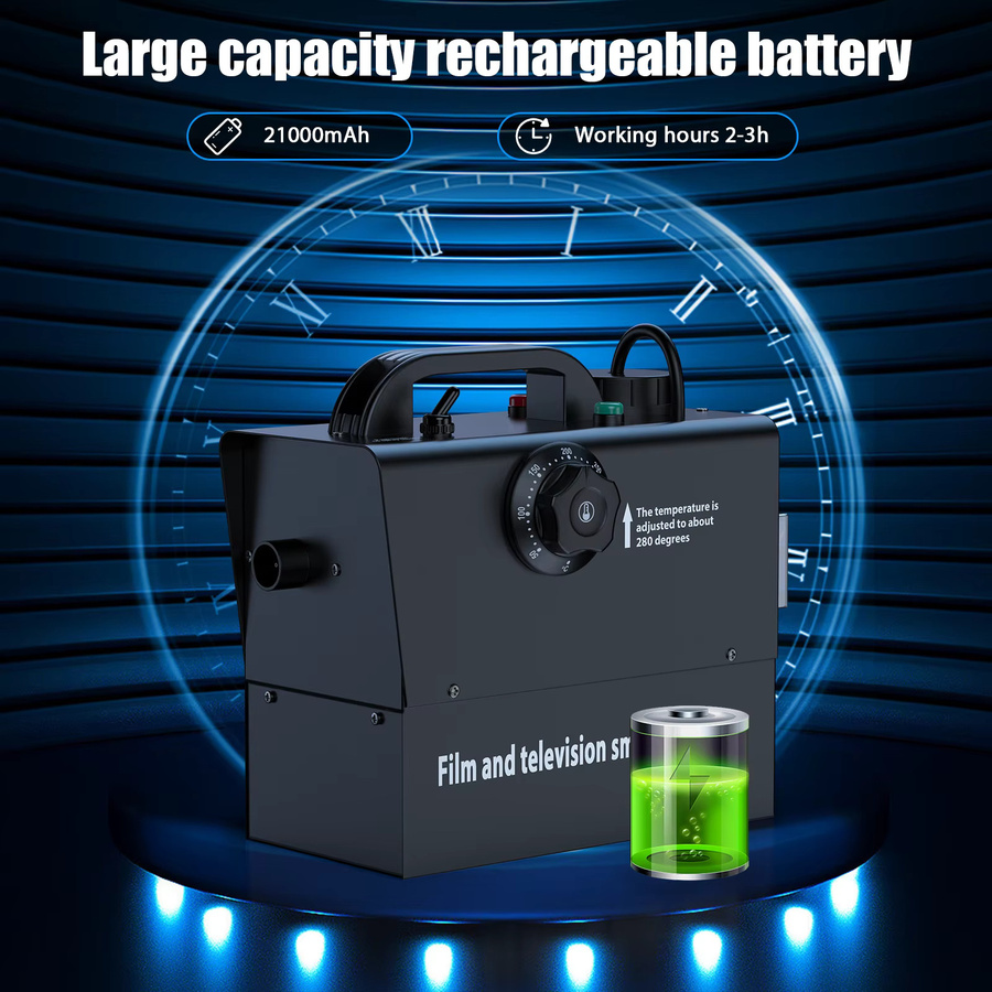 DayFlicker Wiederaufladbare Nebelmaschine 600 W in Schwarz für DJ, Disco und Party - Bild 3