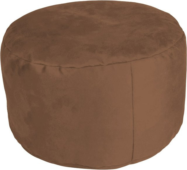 Licardo Hocker Pouf Noble Soft in Braun mit Samtbezug, Durchmesser: 47 cm, Höhe: 34 cm - Bild 1