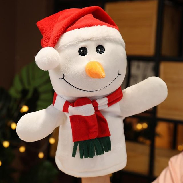 Yiran Health & Beauty Weihnachtsmann Rentier Schneemann Handpuppe, Plüsch, ab 14 Jahren - Bild 1