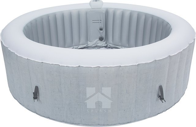 Home Deluxe Outdoor Whirlpool SPLASH in Betonoptik für 6 Personen inklusive Abdeckung, Durchmesser: 208 cm, Höhe: 65 cm - Bild 1