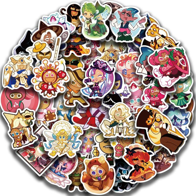 Cookie Run Kingdom PVC-Aufkleber, 50-teiliges Set, bunt, Kunststoff - Bild 1