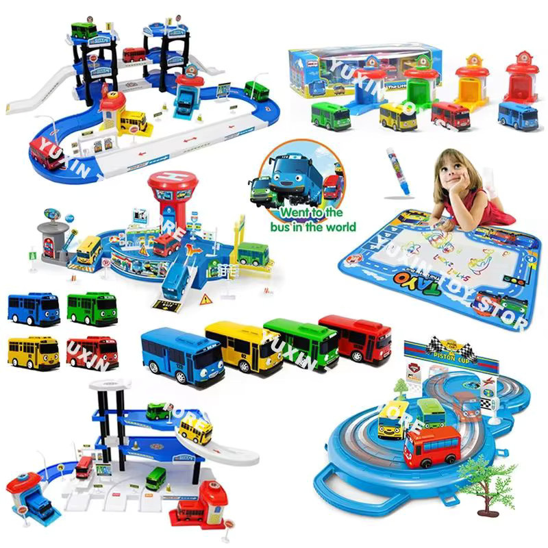 TAKARA TOMY Tayo The Little Bus Slingshot & Pull-Back Car Diy Track Toy Set, ab 3 Jahren - Bild 1