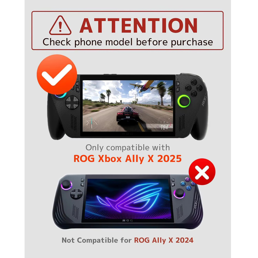 Asus ROG Ally X Schutzhülle aus TPU-Silikon in Schwarz mit abnehmbarem Ständer - Bild 2
