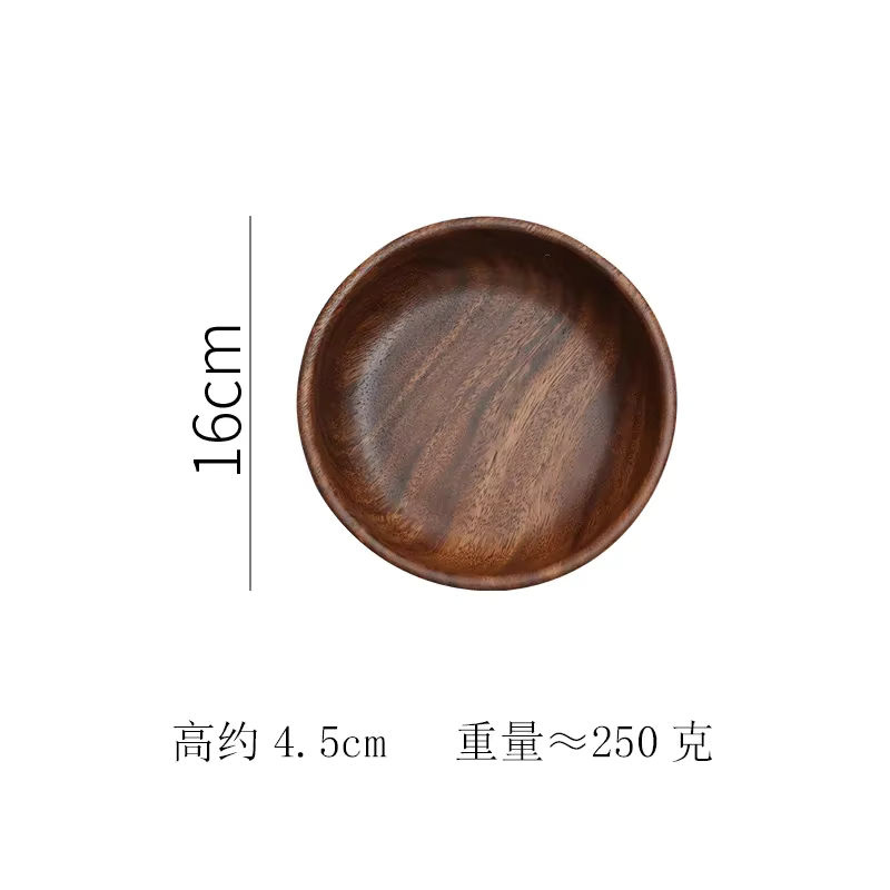 Massivholzschale aus Walnuss in Braun, Vintage Bootsschale als kreative Obstschale und Salatschüssel aus Holz - Bild 5