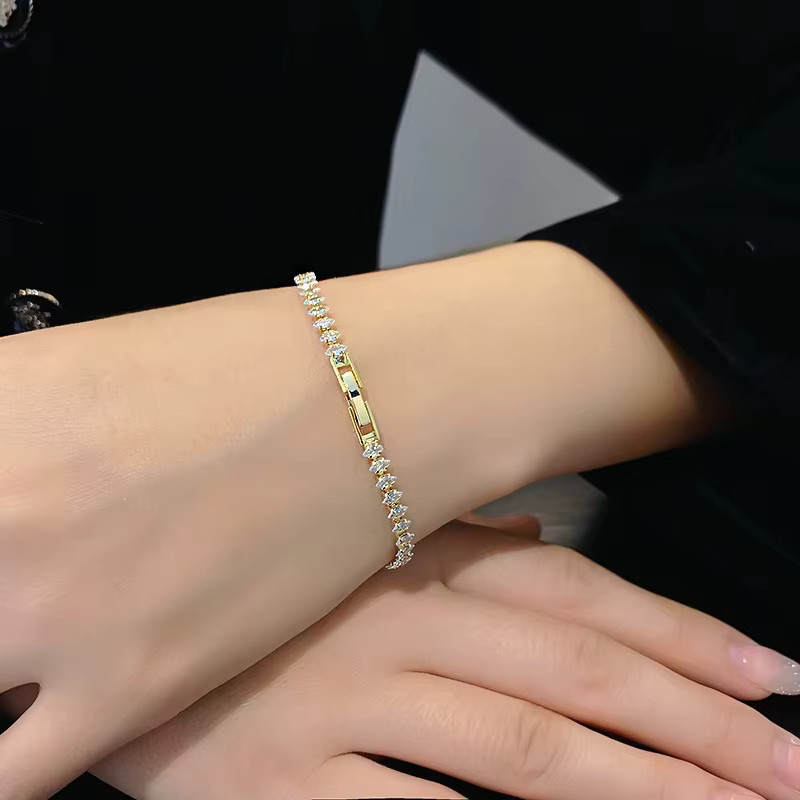 Lush Glam Armband, Kristall, Gold, Damen - Bild 3