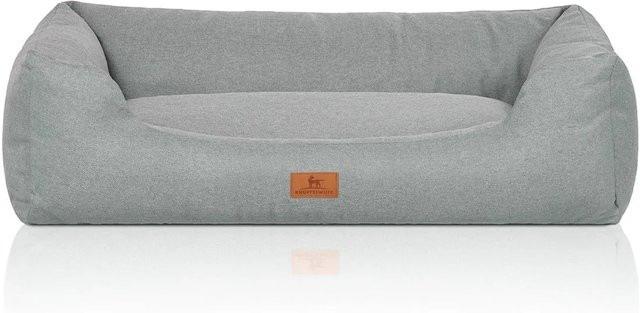Knuffelwuff Hundebett Emma Velours XL in Petrol mit abnehmbarem Bezug und erhöhtem Rand, B: 105 cm, T: 75 cm, H: 50 cm - Bild 1