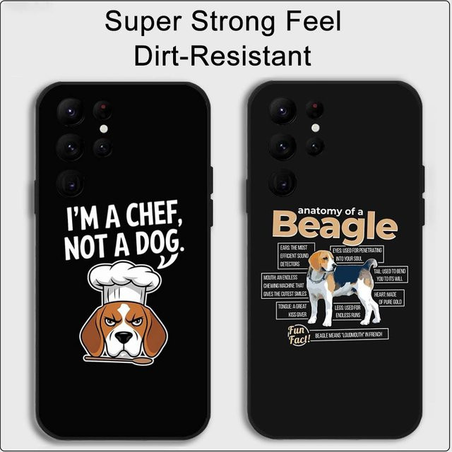 Love My Beagle Hunde Handyhülle für Samsung Galaxy S21 S22 S23 S24 S25 FE Plus Schwarz - Bild 1