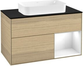 Villeroy & Boch Waschtischunterschrank Finion mit Abdeckplatte, Farbe Weiß lackiert, B/T: 100 x 50,1 cm - Bild 1