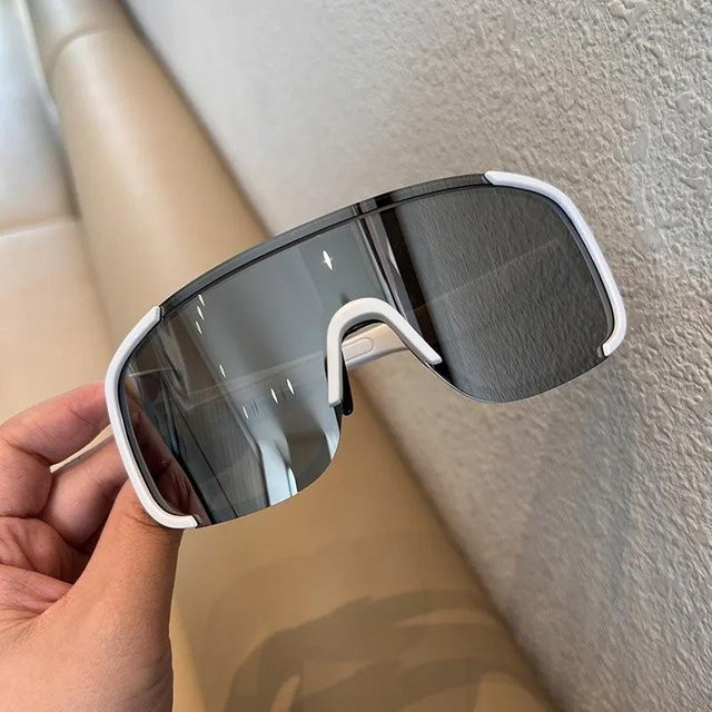 Sportbrille für Herren und Damen, Vollrand, Kunststoff, weiß - Bild 1