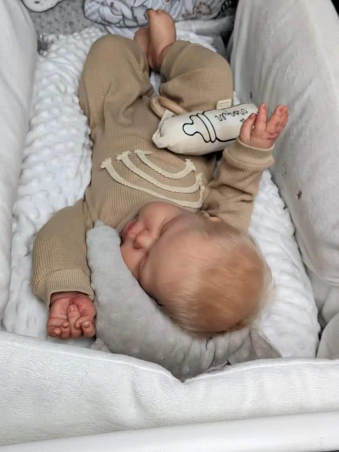 NPK Reborn Kleinkindpuppe Baby Junge, 19 Zoll, Plüsch / Textil - Bild 4