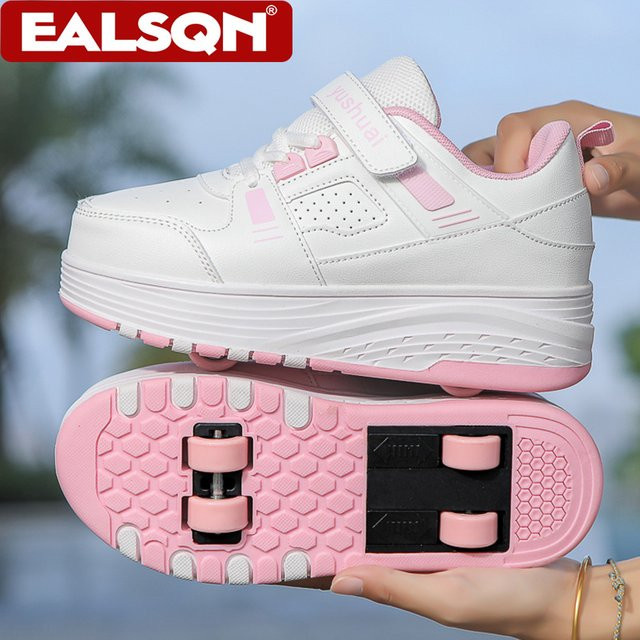 4-Rad-Rollschuhe, 2-in-1 Laufschuhe, abnehmbare Räder - Bild 1