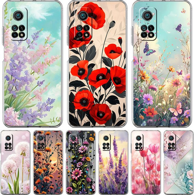 Transparente Handyhülle mit Cartoon-Blumen-Design für Xiaomi Mi 15 14 13 12 11 Ultra 14T 13T 12T 11T 10T Pro Lite 5G aus weichem TPU - Bild 1