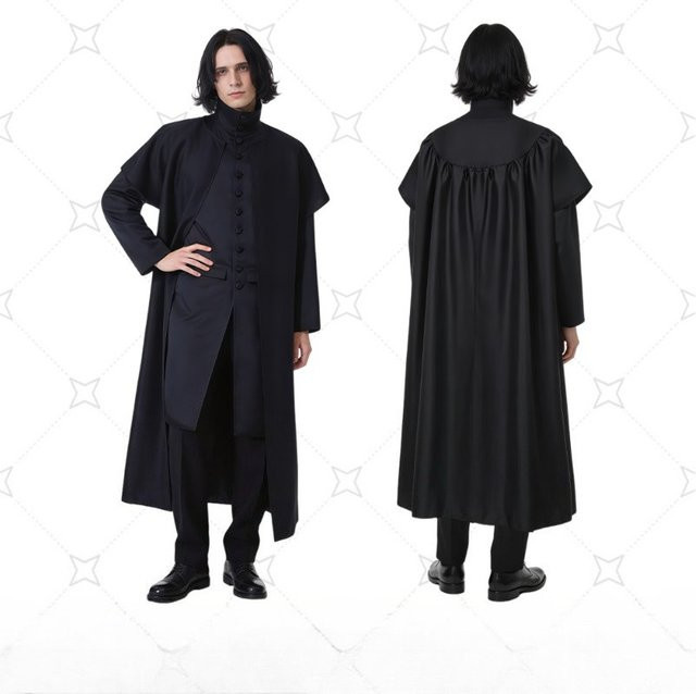 Beast Kingdom Harry Potter Professor Severus Snape Cosplay, Schwarzer Umhang Robe, Schwarz - Bild 1