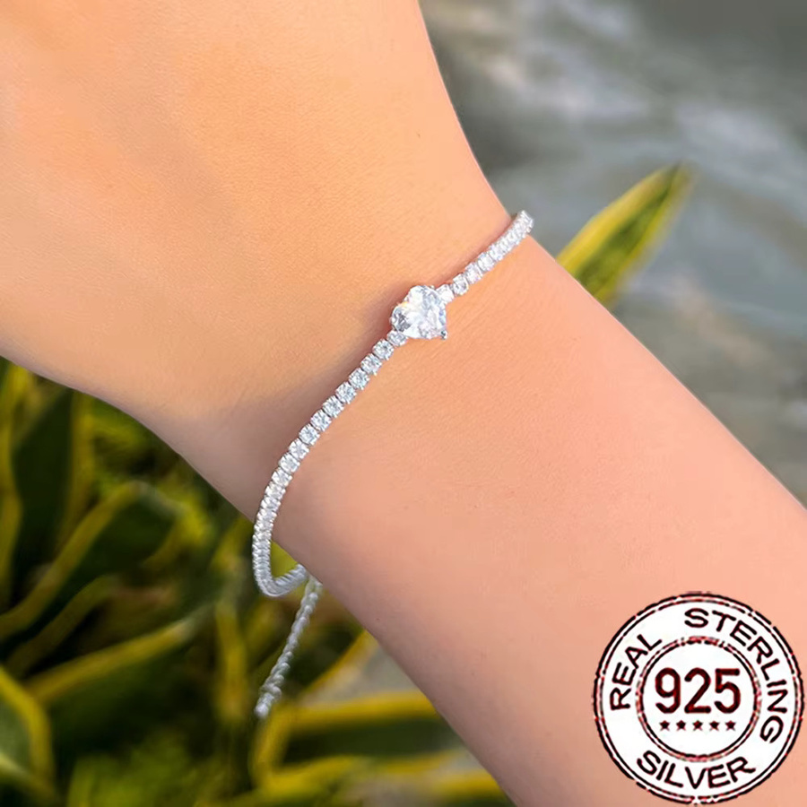 CWWZircons Tennis-Armband, 925 Silber, Zirkonia, Damen - Bild 2