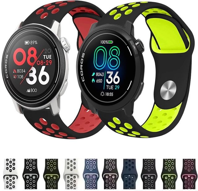 COROS Uhrenarmband Silikon, Schwarz, Unisex - Bild 1