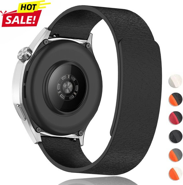 FancyWrist Uhrenarmband Silikon, Magnetisches Schlaufenarmband, Schwarz, Unisex - Bild 1