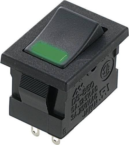 Miyama Wippschalter DS-850-K-F1-LG Schwarz 250 V/AC 3A 1 x Aus/Ein rastend - Bild 1