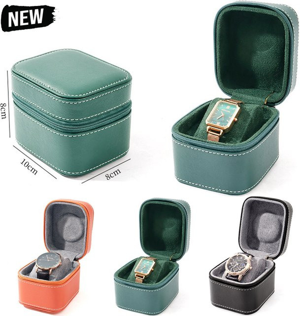 CAOWTAN Uhrenbox, PU-Leder, quadratisch, Unisex - Bild 1