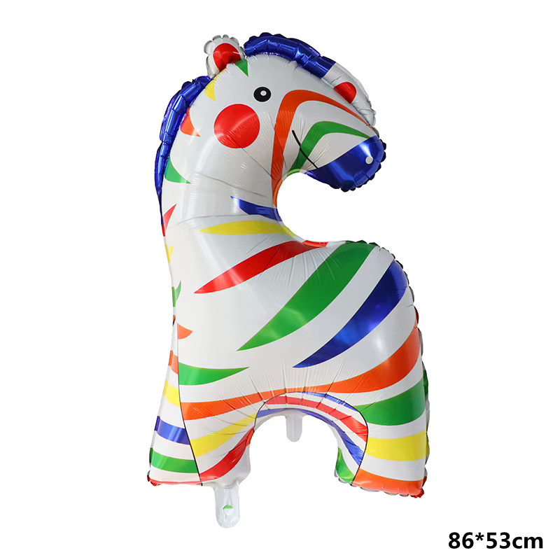 YAYB Karneval Zirkus Luftballon Girlande Bogen Kit mit Löwe und Zebra Folienballons in Mehrfarbig für Kindergeburtstage und Babypartys, 127 Stück - Bild 3