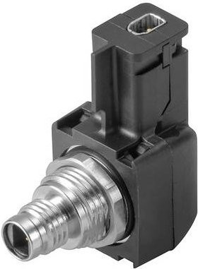 Weidmüller SPE-Adapterstecker IE-AD-SP0-P-SPM-P-90 mit SPE-Buchse nach IEC 63171-2 und M8-Stecker, Schwarz, 10 Stück - Bild 1