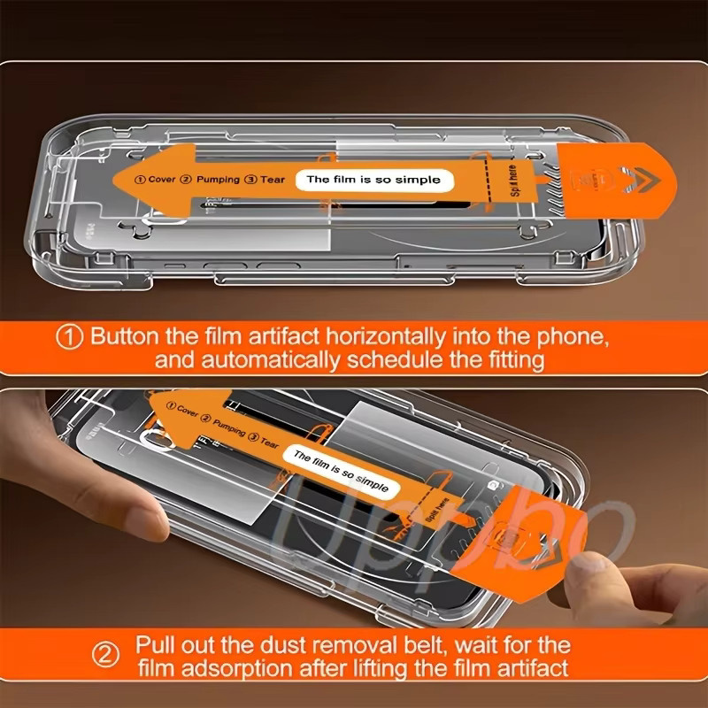 5er Set Bolomboy Privatsphäre Displayschutz aus gehärtetem Glas für iPhone 17 16 15 14 13 12 11 Pro Max Plus Mini XS XR 6 7 8 in Transparent - Bild 4