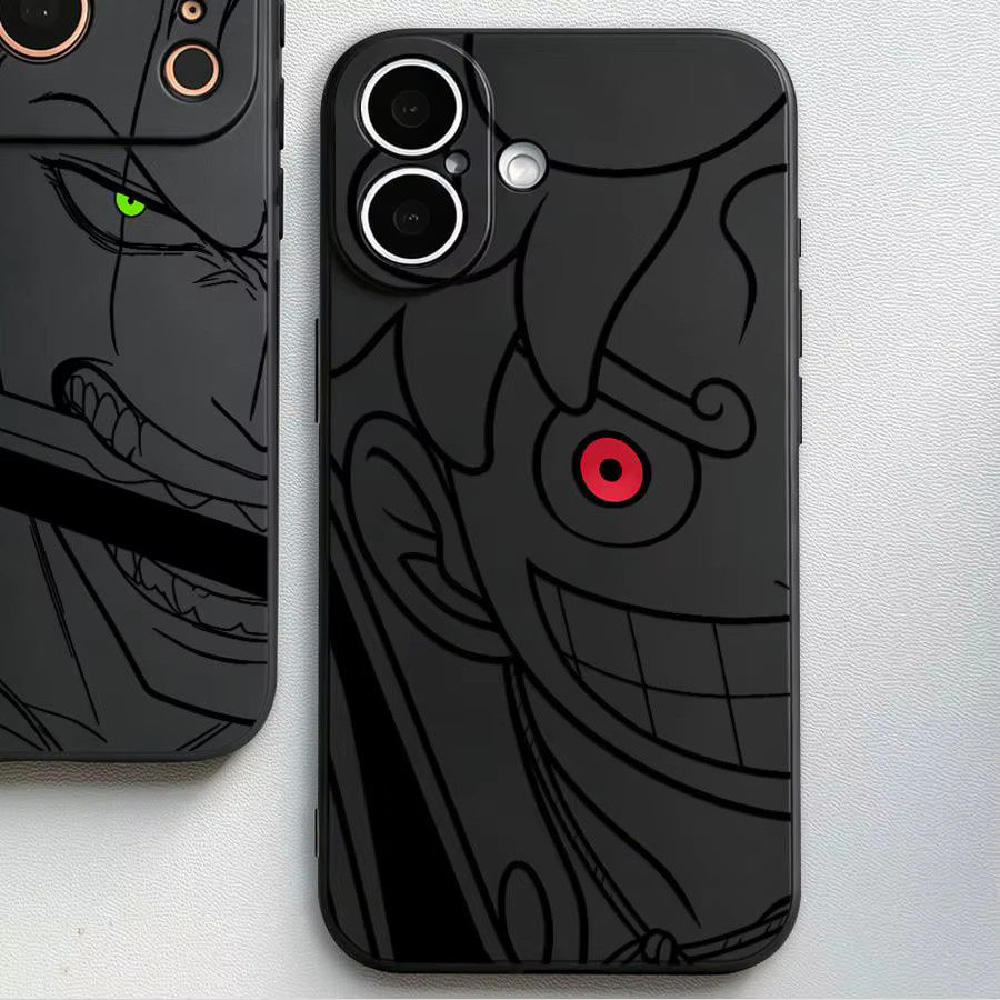 Handyhülle im One Piece Happy Face Design für Apple iPhone Modelle in Multicolor und Schwarz - Bild 4