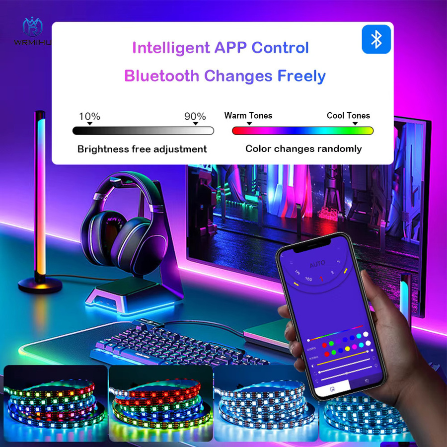 WRMIHU RGB LED Band individuell adressierbar, SMD5050 Pixel Streifen, Multicolor, schneidbar - Bild 2