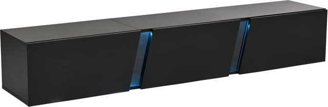 Merax Wand TV-Schrank in Schwarz mit LED und Hochglanz-Finish, B/T/H: 180 x 35 x 30 cm - Bild 1