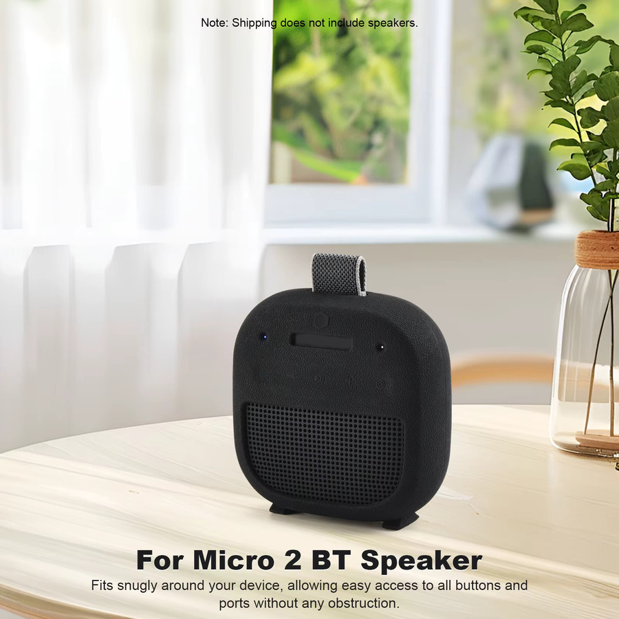 Silikon Lautsprecherhülle mit Karabiner für Bose SoundLink Micro 2 Bluetooth in Black und Blue - Bild 3