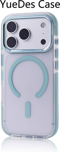 Transparente Kristall-Magnet-Hülle für Apple iPhone kompatibel mit iPhone 18 17 16 15 14 13 12 Pro Max Air in Bonbonfarben mit MagSafe und stoßfestem Schutz - Bild 1