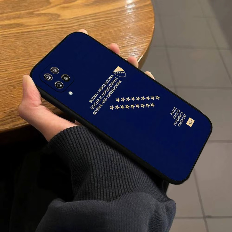 Samsung Handyhülle Soft Cover mit Bosnien und Herzegowina Reisepass Design in Blau für Galaxy S21 S22 S23 S24 S25 S26 Ultra FE Plus 5G und A52S - Bild 6