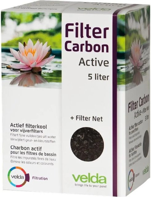 Velda Filterkohle Carbon Active im Netz, Schwarz - Bild 1