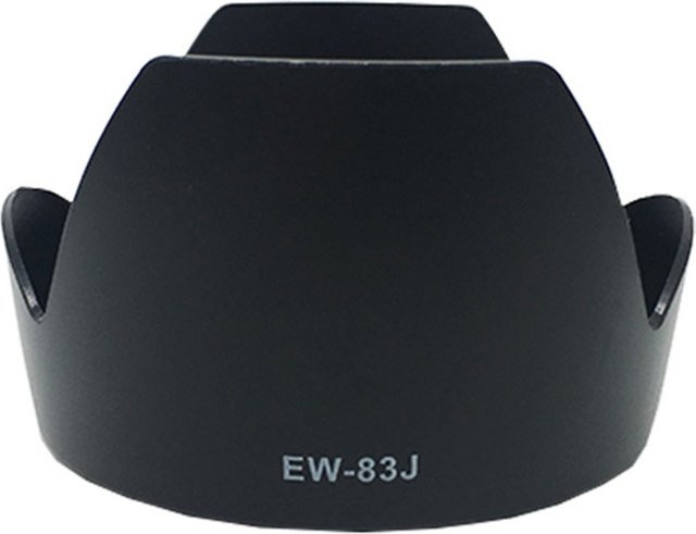 DXAB Reversible Gegenlichtblende EW-83J mit 77mm Halterung für Canon EF-S 17-55mm f/2.8 IS USM Objektiv in Schwarz - Bild 1