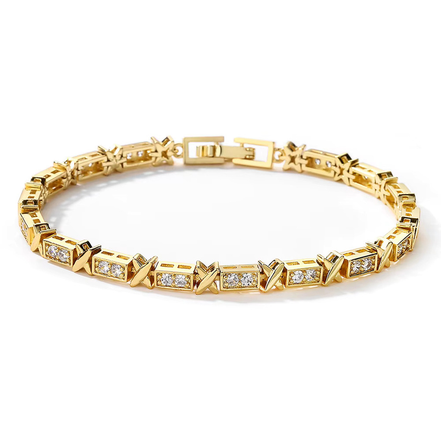 LISHAYUNXI Armband, Zirkonia, Gold, Unisex - Bild 3
