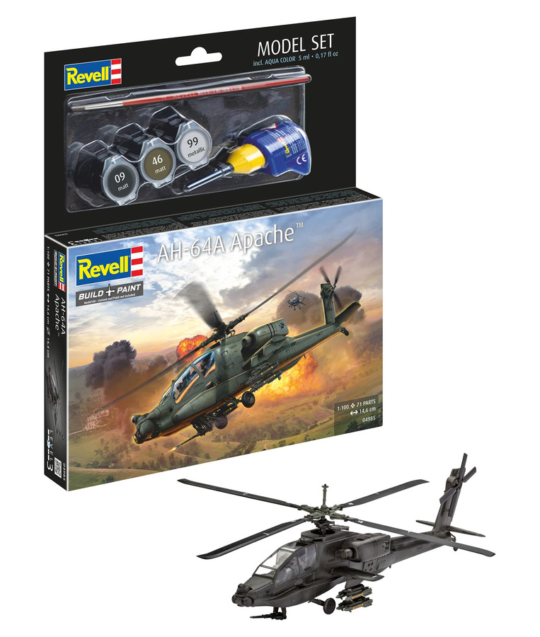 Revell Model Set AH-64A Apache, Modellbau, 1:100, ab 8 Jahren - Bild 3