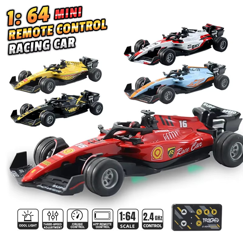 Kmoist Formel-Rennwagen, RC Auto, 1:64, Metall, Rot, ferngesteuert - Bild 2