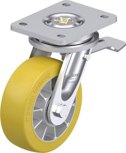 Blickle Schwerlast-Lenkrolle LO-ALTH 152K-ST in Silber und Gelb mit 150 mm Rad-Durchmesser und einer Tragfähigkeit von max. 900 kg - Bild 1