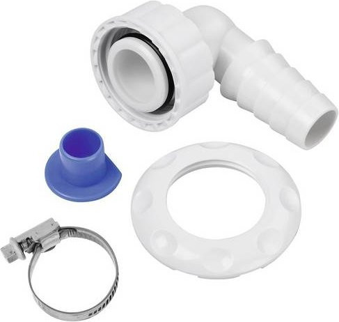 XavaX Siphonanschluss für Wandeinbau-Siphons ohne Reinigungsöffnung, Weiß, 1 Zoll - Bild 1