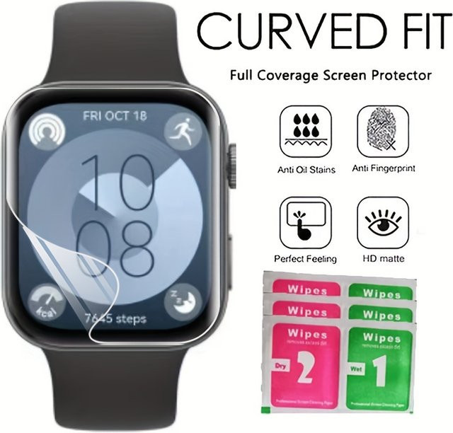 TINUORA Displayschutzfolie für Huawei Watch Fit 3 Fit 4 Pro, 3/5 Stück - Bild 1