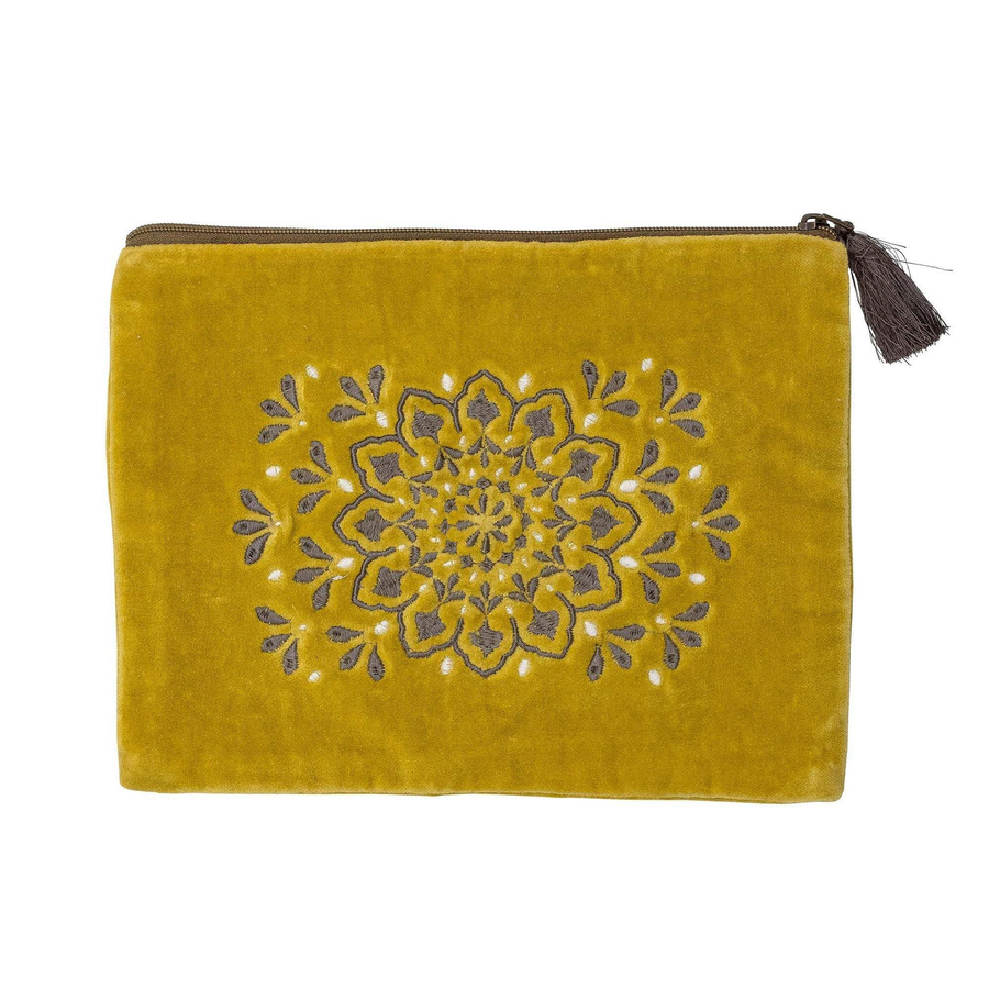 Bloomingville Kosmetiktasche Stefania aus Baumwolle in Gelb - Bild 1