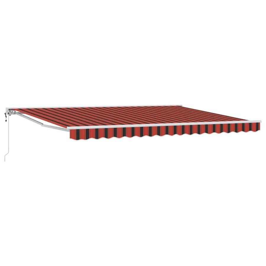 vidaXL Elektrische Ausziehbare Markise mit Fernbedienung, Farbe: Orange, Schwarz und Rot, Material: Polyester und Stahl, Breite: 450 cm - Bild 2