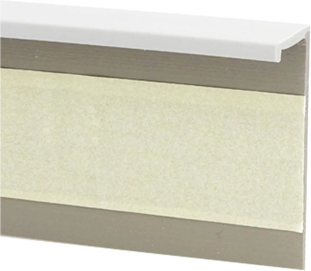 Döllken Home Teppicheinklebeleiste 55 in Weiß aus PVC, Länge: 2500 mm, Breite: 55 mm, Höhe: 10 mm - Bild 1