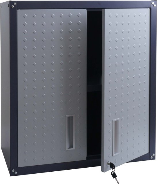 Abschließbarer MCW Hängeschrank O52 aus Stahl in Grau, B/T/H: 77 x 31 x 77 cm - Bild 1