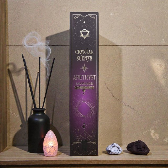 SHAMTAM Amethyst Kristall Düfte Räucherstäbchen Lavendel Purple - Bild 1