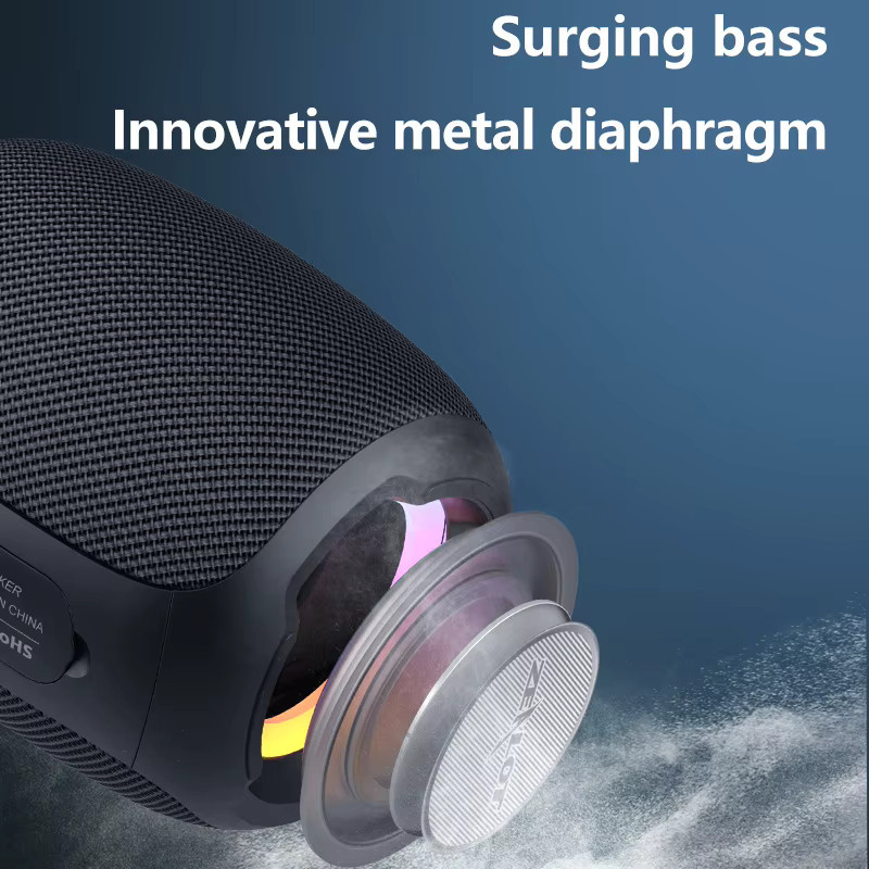 Zealot S53 Drahtloser Bluetooth Lautsprecher mit 10W Leistung, Wasserdicht IPX5, Subwoofer, 3600mAh Akku, Schwarz - Bild 2