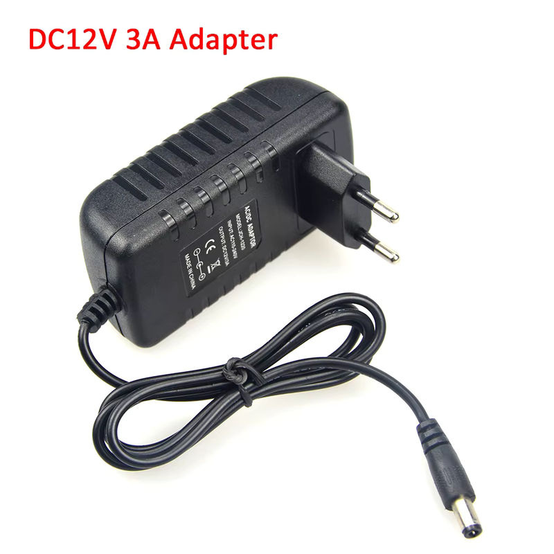 Universal 12V DC Netzteil mit Barrel-Plug in Schwarz für LED Lichtleisten und Überwachungskameras - Bild 4