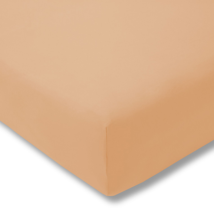 Estella Spannbetttuch aus Zwirnjersey in Beige, 100 x 200 cm - Bild 1