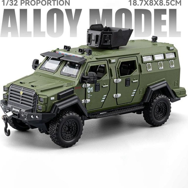 Linyi toy car Säbelzahntiger Gepanzertes Modellspielzeug, 1:32, Metall, mit Licht und Musik, ab 14 Jahren - Bild 1