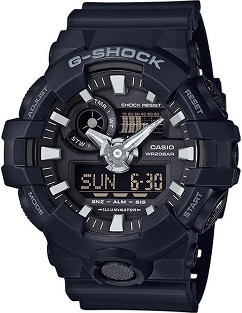 Casio G-Shock Armbanduhr, Quarz, Kunststoff, Schwarz, 53 mm, Herren - Bild 1