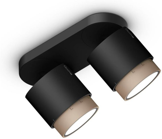 Occhio lui alto doppio VOLT LED-Deckenstrahler in Gold matt und Schwarz matt mit Zoom-Kopfeinsatz und warmweißem Licht (3000K) - Bild 1